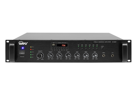 带6分区MP3广播功率放大器    HV-60F