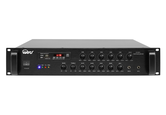合并式带6分区音量可调MP3定压功率放大器 HV-60V