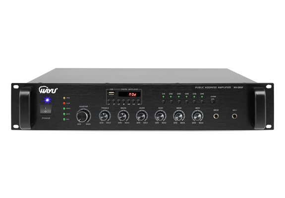 带6分区MP3广播功率放大器 HV-120F